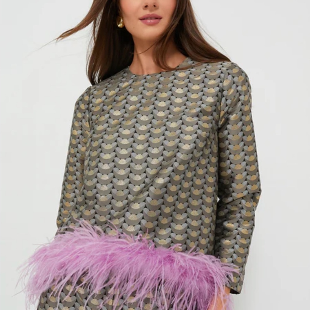 NWT Tuckernuck Feathered Champagne Pop Molly Blouse